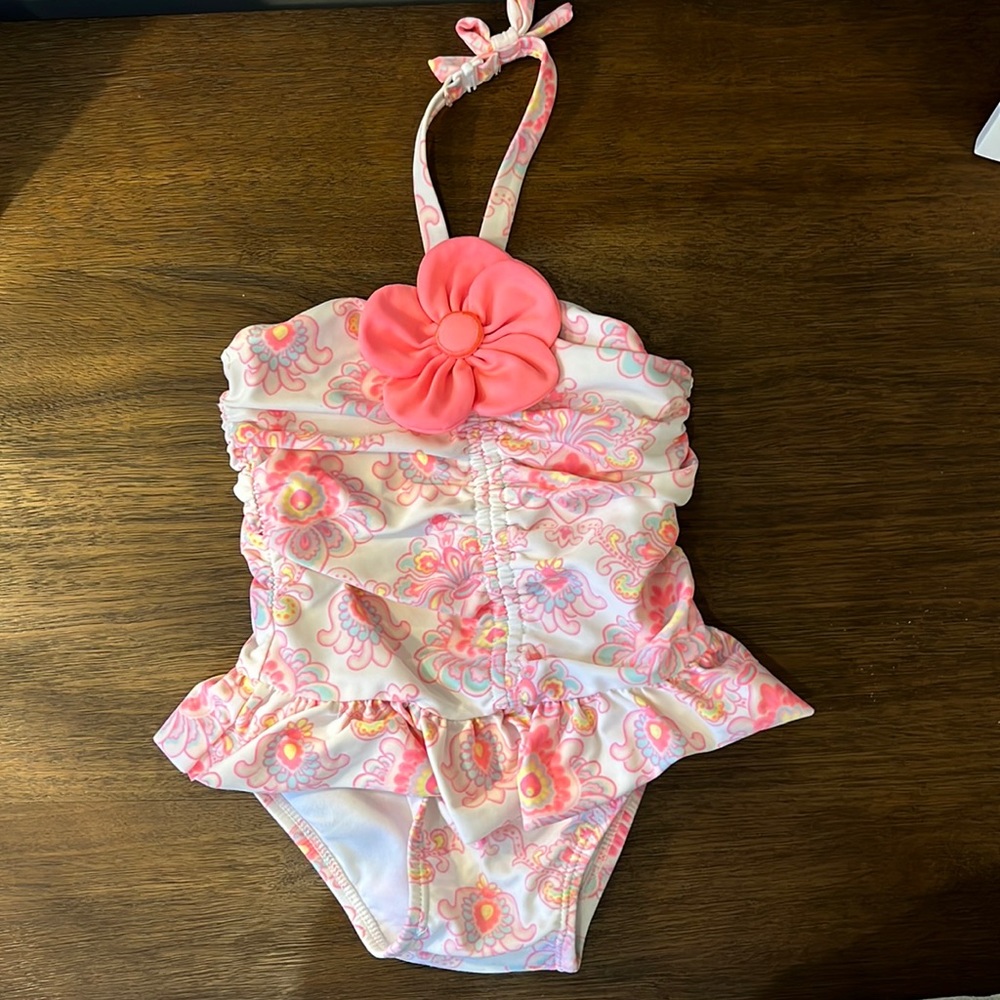 Cute halter one-piece swim suit